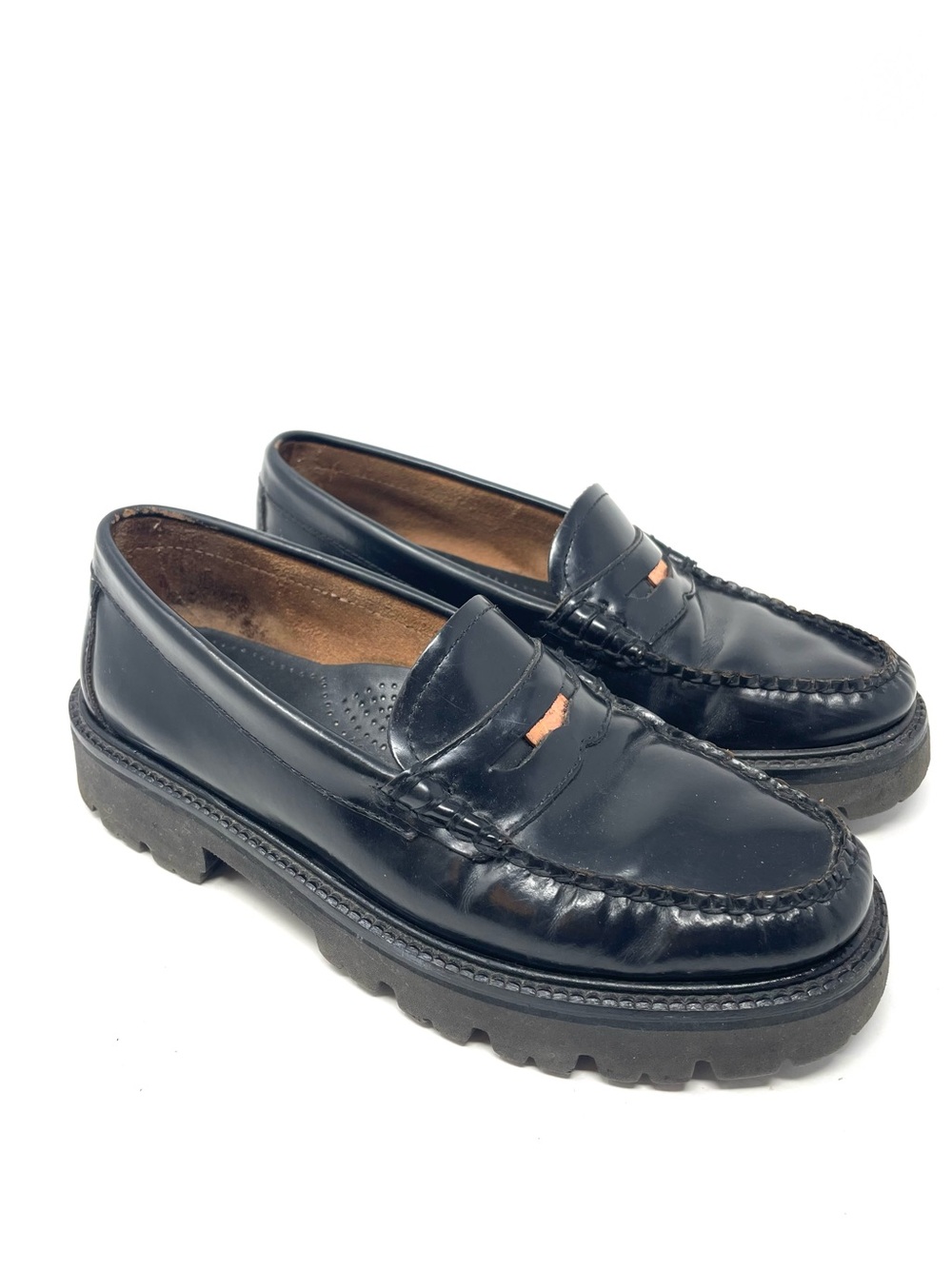 G.H. Bass 'Whitney' Superlug Weejuns, Black Patent Leather Loafers, Women's 6.5